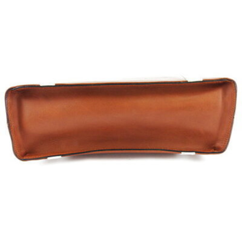 Salvatore Ferragamo long Shoulder Bag shoe motif brown white leather - Picture 6 of 6